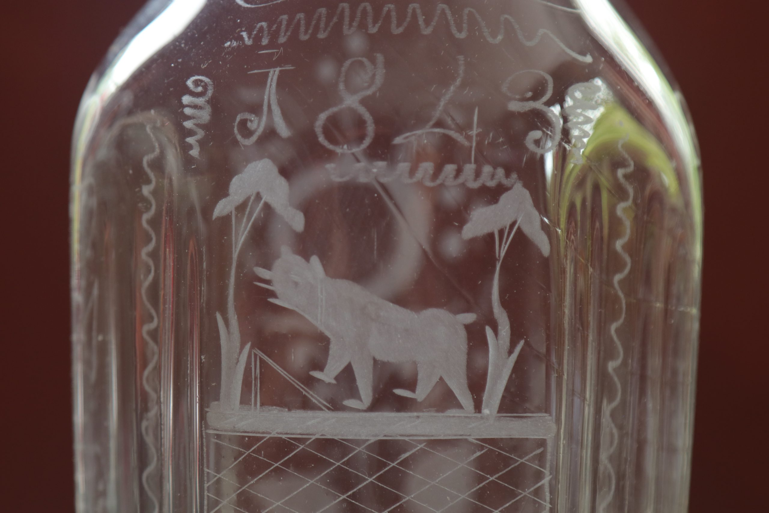 Une bouteille de baptême suisse de la région de Flühli